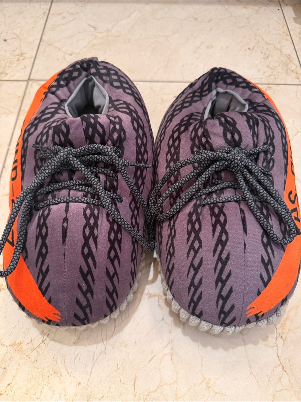 Kids Purple & Orange Athletic Slip-On Shoes